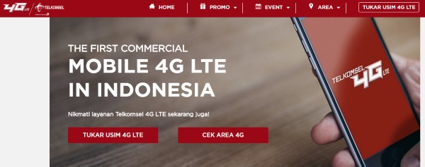 Telkomsel（テルコムセル）のHPより