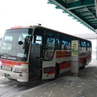 函館空港から函館駅に向かうリムジンバス