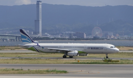 韓国のLCCエアプサンのエアバスA321型機