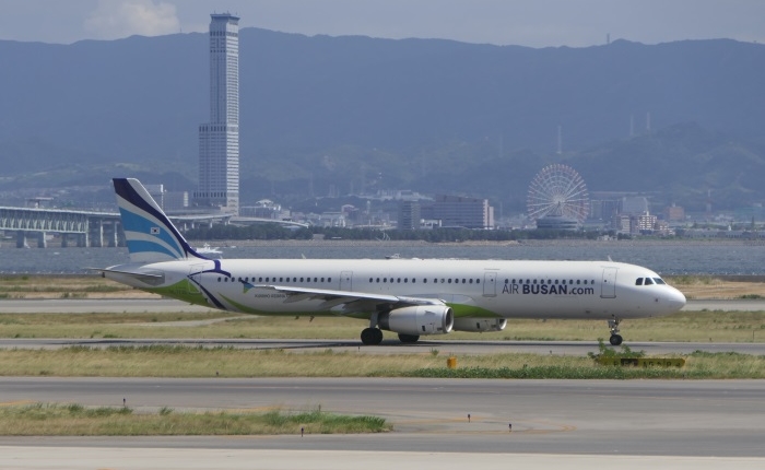 韓国のLCCエアプサンのエアバスA321型機